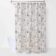 Threshold Neutral Floral Shower Curtain