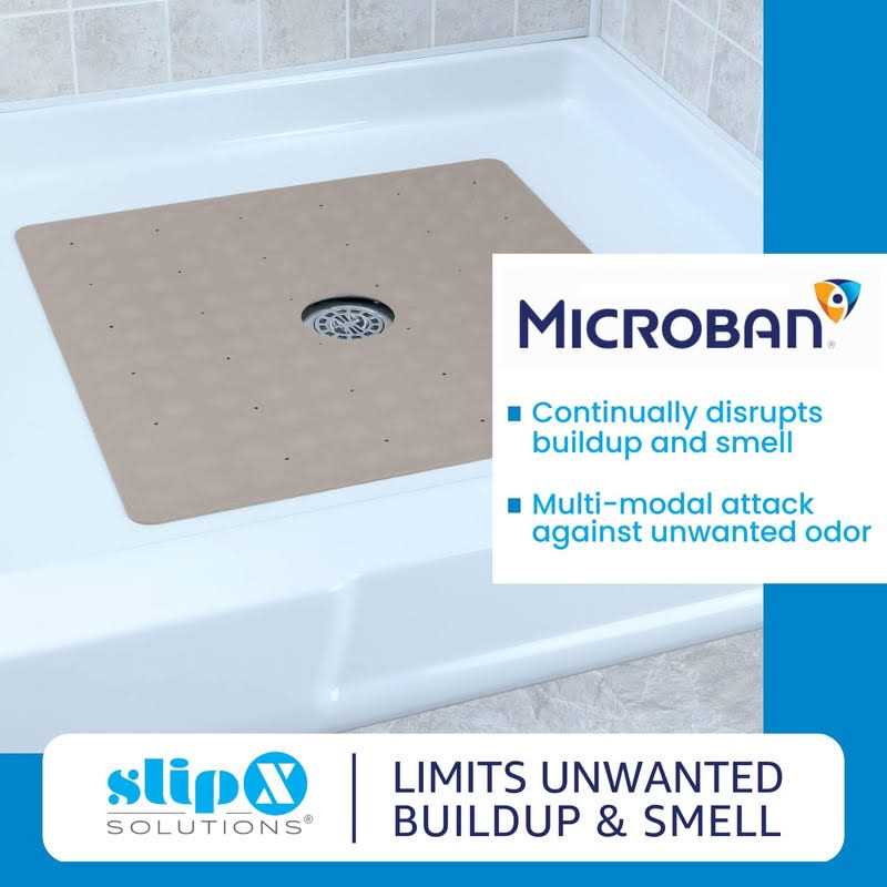 SlipX Solutions Square Rubber Safety Shower Mat - Image 2