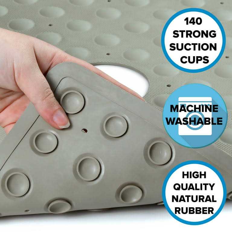 SlipX Solutions Square Rubber Safety Shower Mat - Image 5