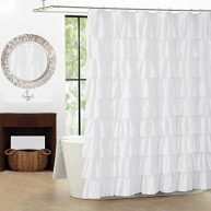 Westweir Ruffle Shower Curtain Farmhouse Bathroom 72 inches x 72 inches