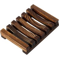 Urbanstrive Natural Wooden Soap Dish Soap Saver Holder Soap Tray for Bathroom