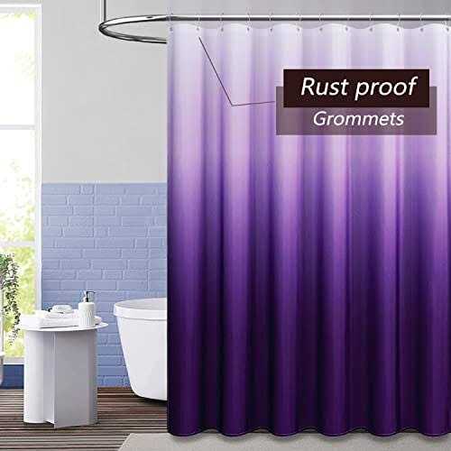 Tikabc Purple Shower Curtain Liner 4g Peva Shower Liner - Image 4