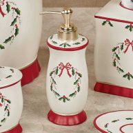 Touch of Class Holly Wreath Lotion Soap Dispenser
