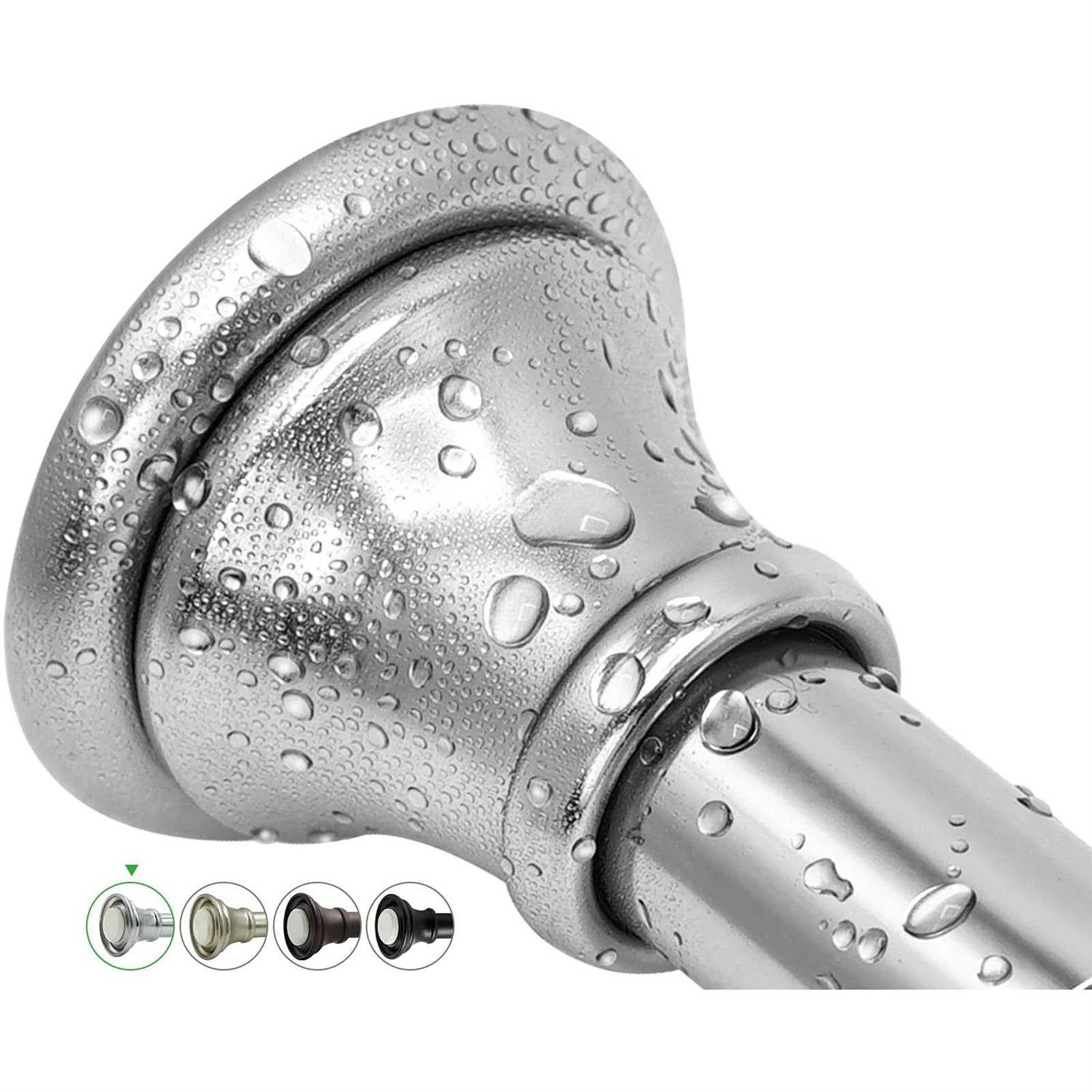 Shower Curtain Rods 43-72 Inches Rust Resistance Adjustable Tension Rod with Durable Spring - Image 5