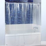 SlipX Solutions Extra Wide PEVA Shower Curtain Liner in Clear