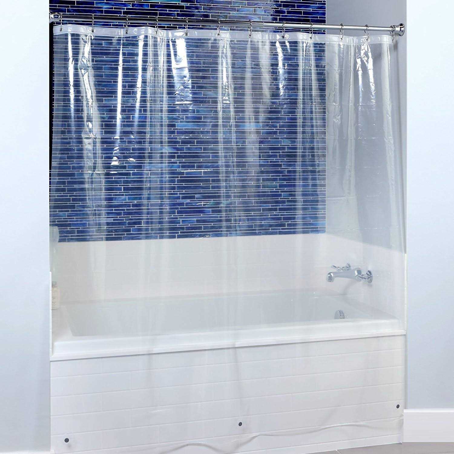 SlipX Solutions Extra Wide PEVA Shower Curtain Liner in Clear