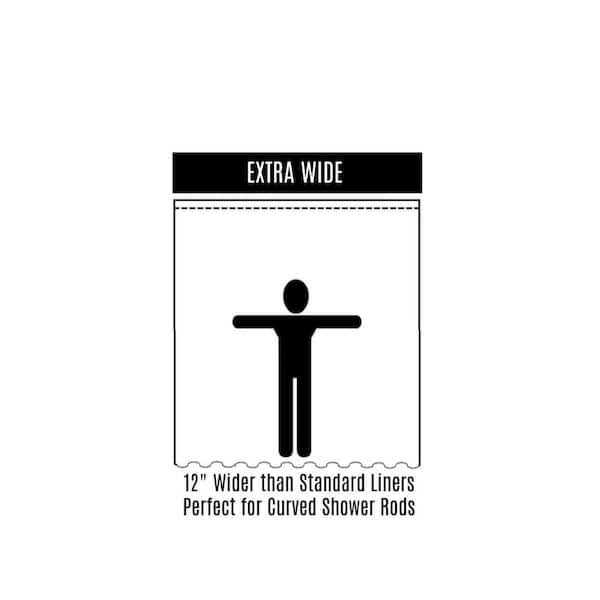 SlipX Solutions Extra Wide PEVA Shower Curtain Liner in Clear - Image 4