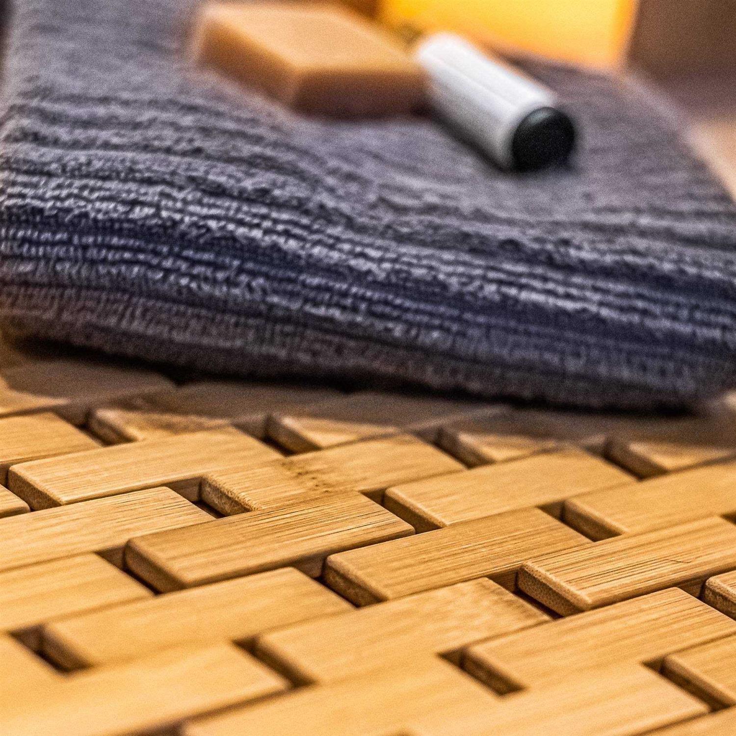 Slipx Solutions Bamboo Spa-Like Bath Mat for Outside Tubs and Showers - Image 2