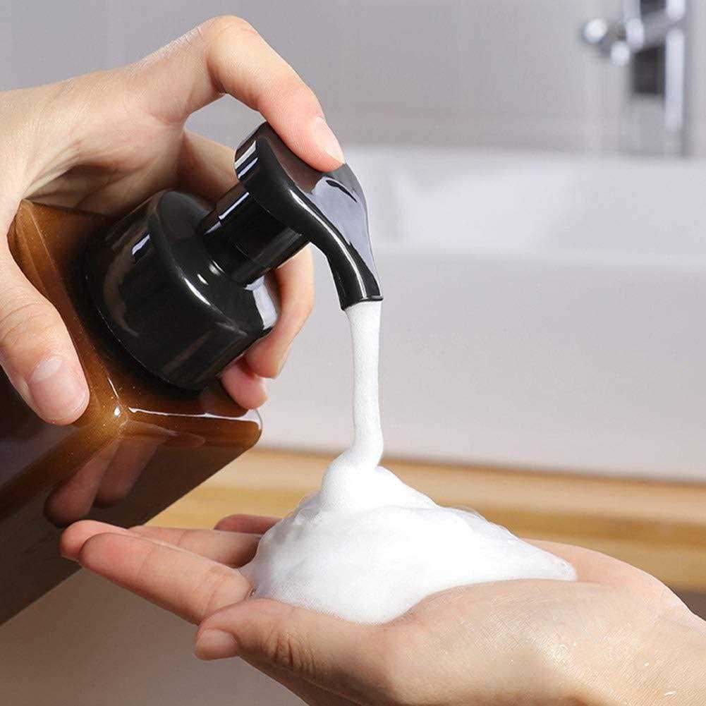 UUJOLY Foaming Soap Dispenser 450ml Refillable Pump Bottle Plastic for Liquid Soap - Image 2
