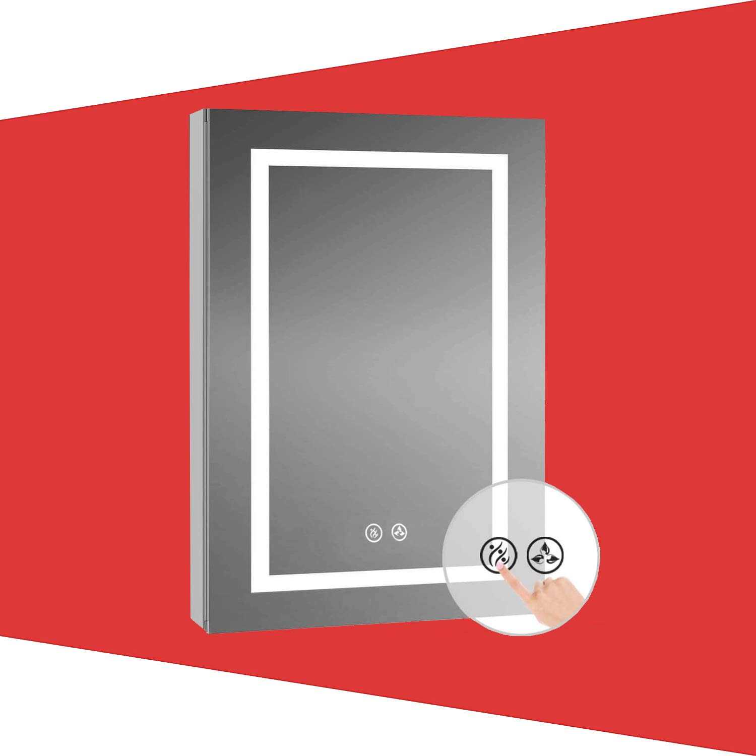 Vega LED Medicine Cabinet with Lights and Defogger