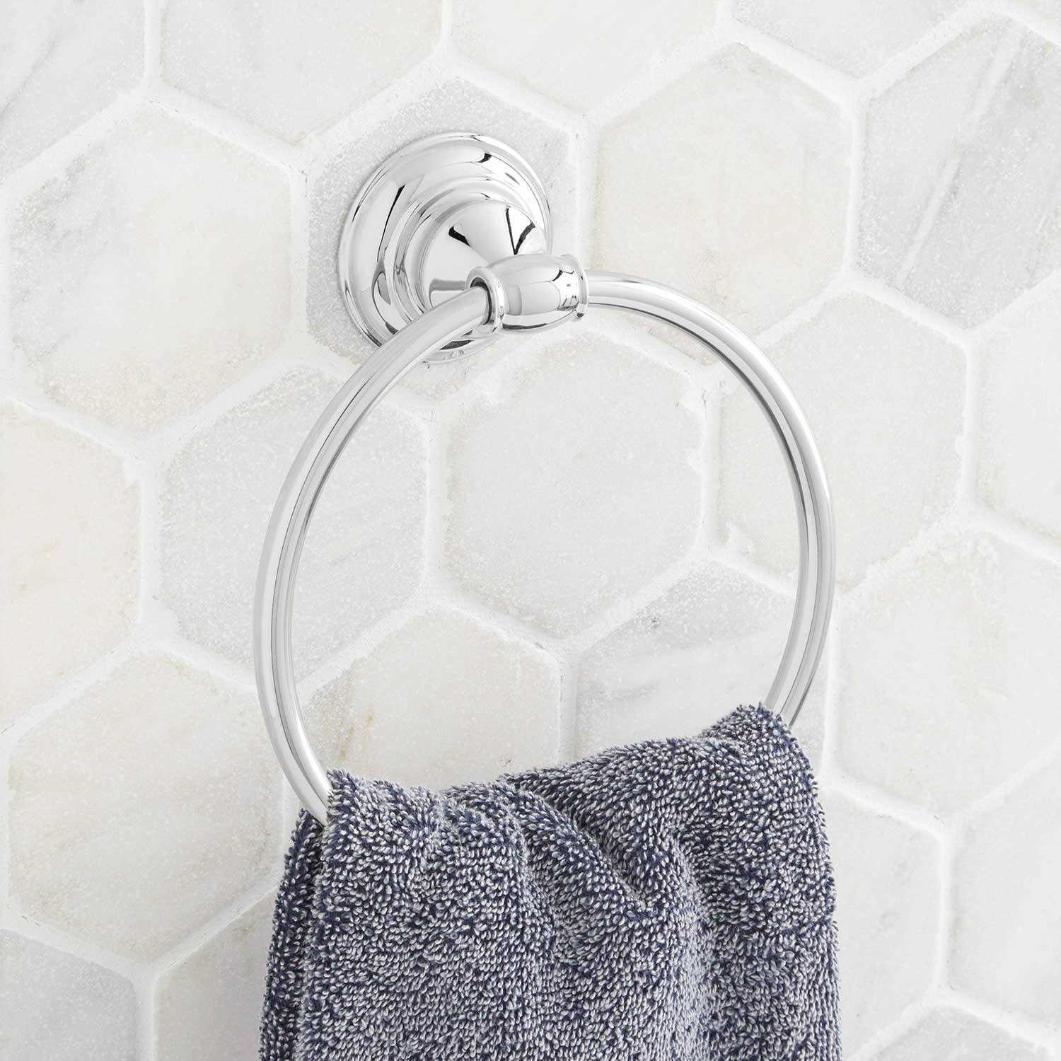 signature hardware Beasley Towel Ring Nickel