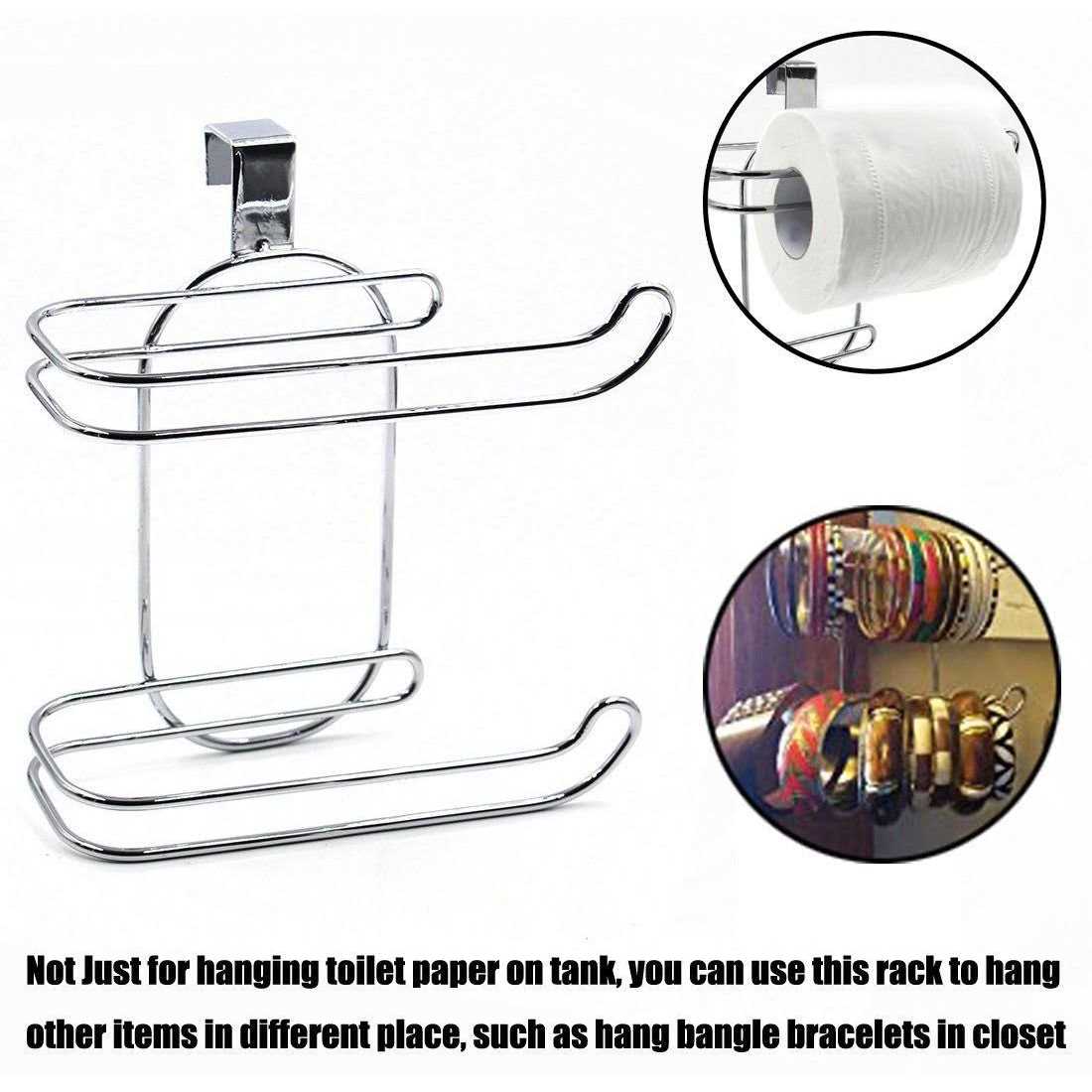 tqvai Over The Tank 2 Roll Toilet bath Tissue Holder,chrome finish - Image 3