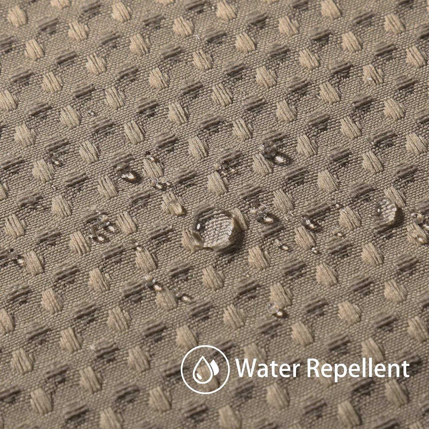 Waffle Shower Curtain with Stainless Steel Hooks Heavy Duty Fabric Shower Curtains with Waffle Weave - Image 4