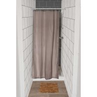 Stall Shower Curtain Half Size Polyester 8 Rings 48W x 72H