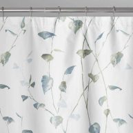 The Company Store Legends Hotel Autumn Leaf 72 in. x 72 in. Cotton Shower Curtain in White Multi