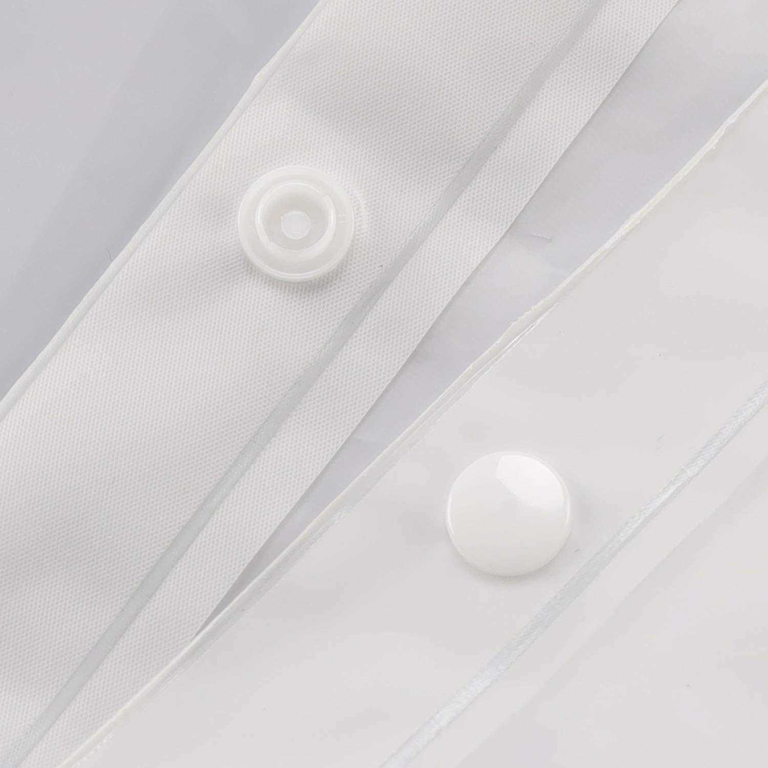 River Dream Plastic Snap in Shower Curtain Liner Replacement with Magnets Removable Liner - Image 2