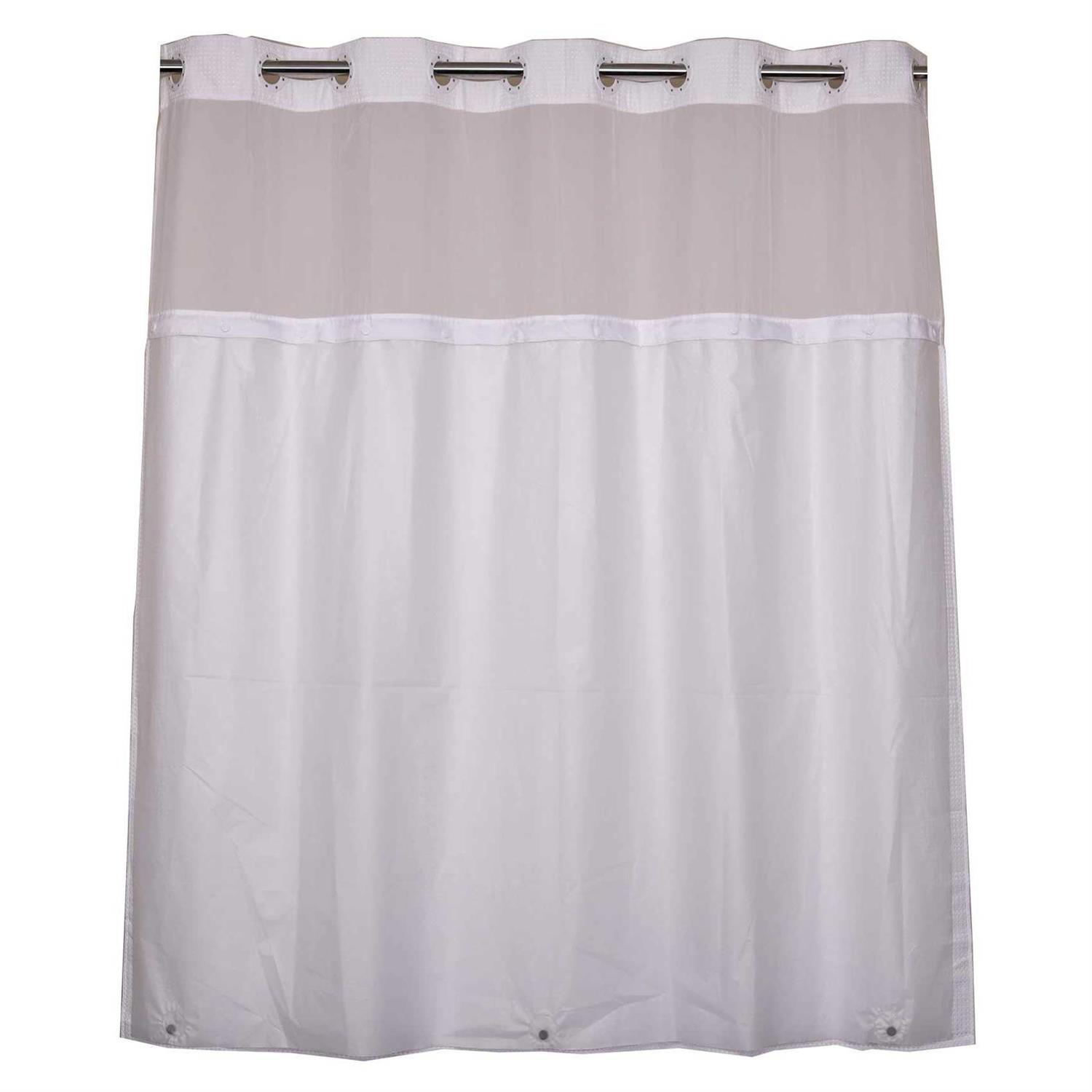 River Dream Plastic Snap in Shower Curtain Liner Replacement with Magnets Removable Liner - Image 3