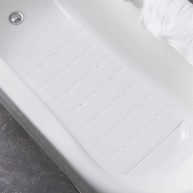 Webos Foldable Non Slip Silicon Bath Mat Bathtub Mat Shower mats no Suction Cups for Textured Tub and Reglazed Tub