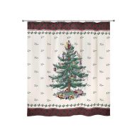 Spode Christmas Tree Tartan Shower Curtain