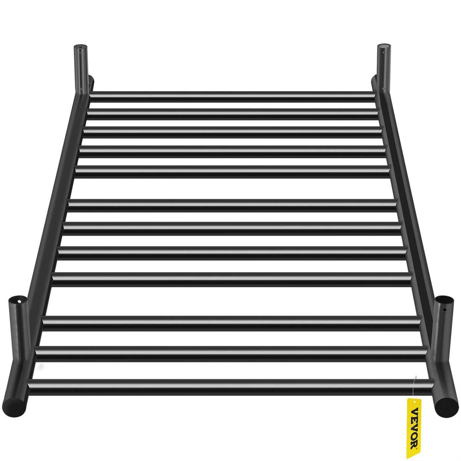 VEVOR Heated Towel Rack 12-Bar Towel Warmer Rack Wall Mounted Electric Towel Warmer Electric Towel Drying Rack w/Timer Matte Black Stainless Steel MJJRJPS12110VXDE6V1 - Image 4