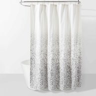 Threshold Leopard Glam Shower Curtain Ombre Gray