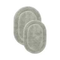 Superior Cotton 2-Piece Non-Slip Oval Bath Rug Set