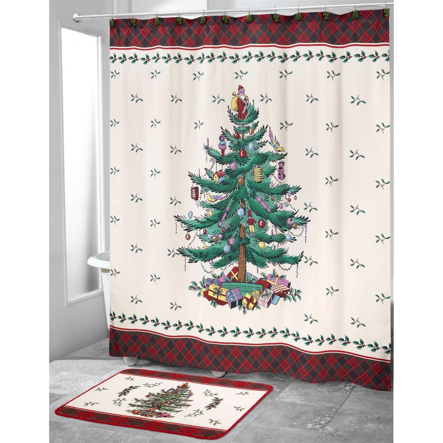 Spode Tree Tartan Christmas Bath Rug - Image 2