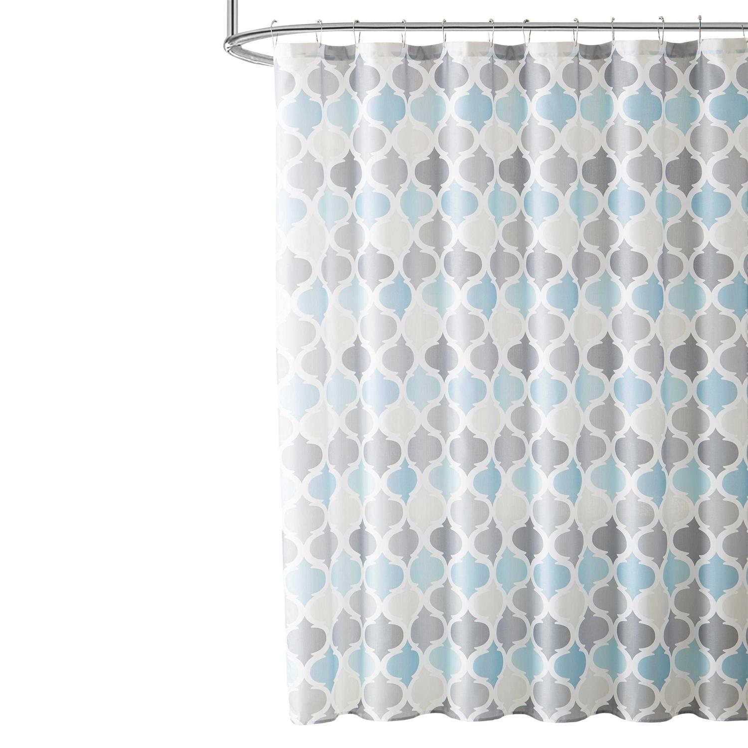 VCNY Home Conrad Taupe Quatrefoil Shower Curtain - Image 2