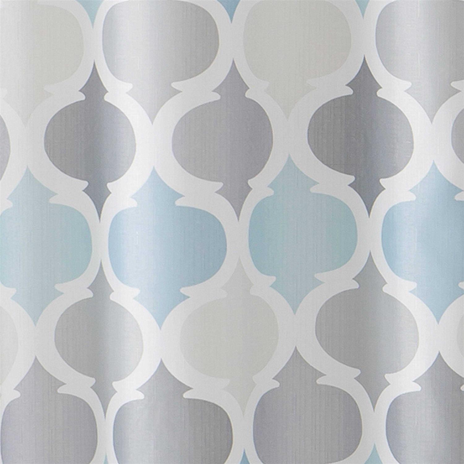 VCNY Home Conrad Taupe Quatrefoil Shower Curtain - Image 3