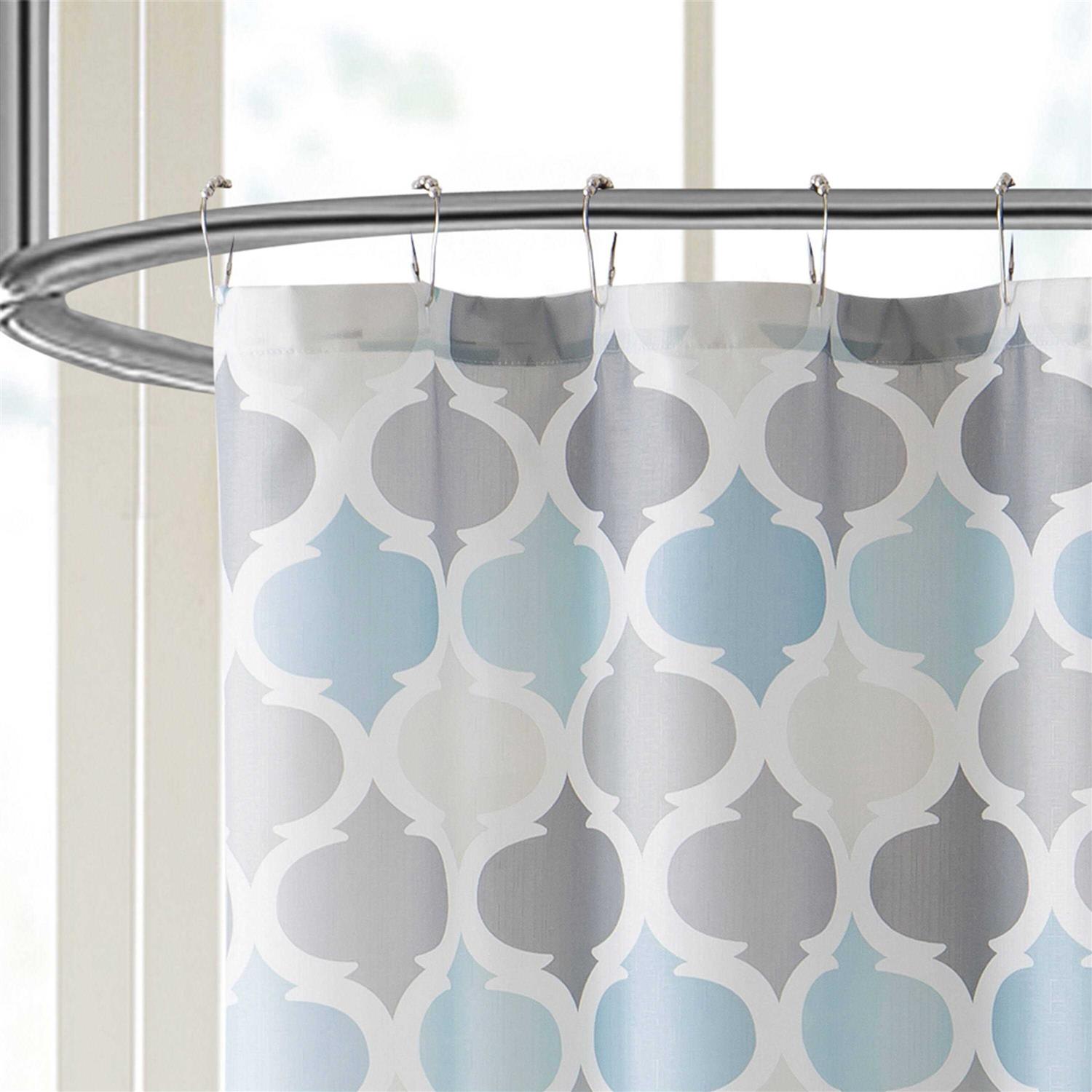 VCNY Home Conrad Taupe Quatrefoil Shower Curtain - Image 5