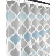 VCNY Home Conrad Taupe Quatrefoil Shower Curtain