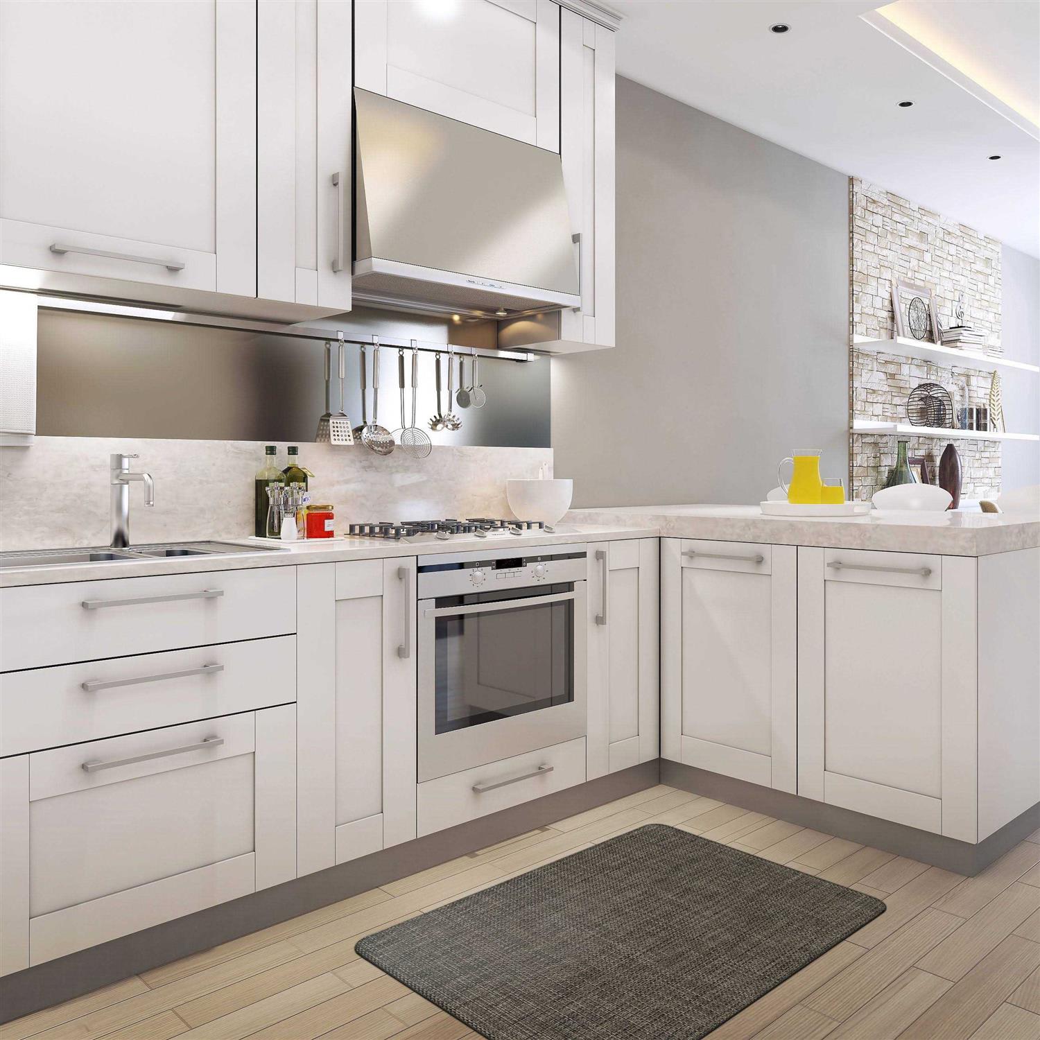 World Rug Gallery Textured Beige Anti-fatigue Mat - Image 2