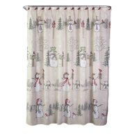 SKL Home Snowman Land Shower Curtain and Hook Set