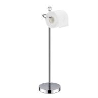 ROLABAM Heavy Weighted Toilet Paper Holder Free Standing Toilet Paper Holder Stand for Bathroom Total Height 24