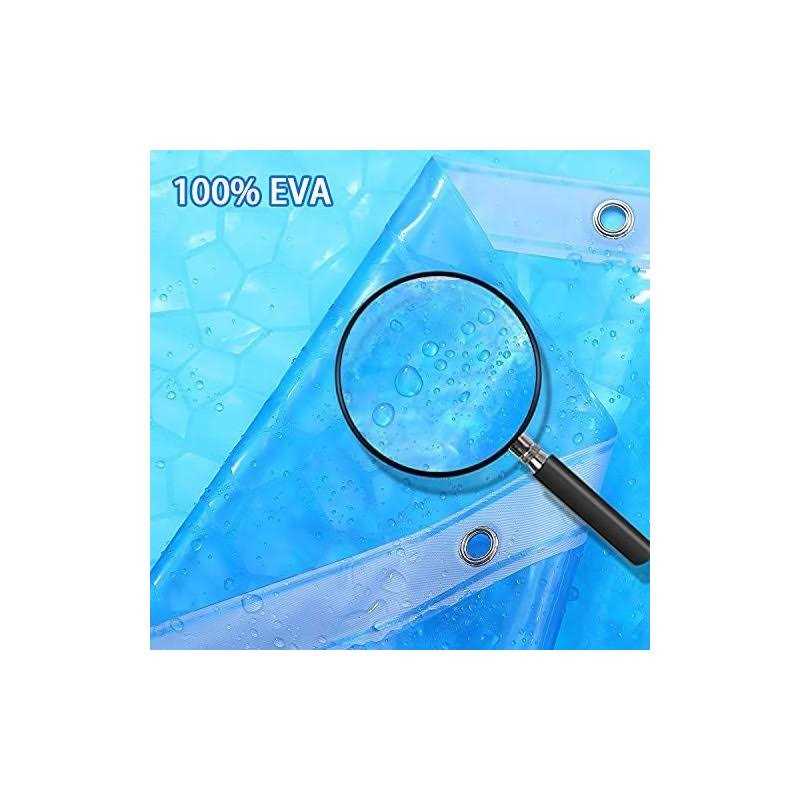 Waterproof EVA Thick Shower Curtain Liner with Heavy Duty 3 Bottom Magnets for Shower Stall - Image 2