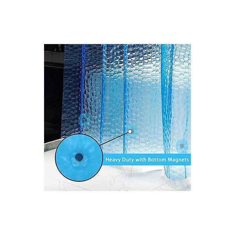 Waterproof EVA Thick Shower Curtain Liner with Heavy Duty 3 Bottom Magnets for Shower Stall - Image 4
