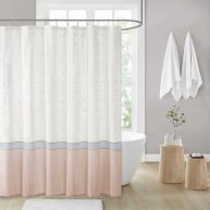 Urban Habitat Myla Cotton Jacquard Shower Curtain