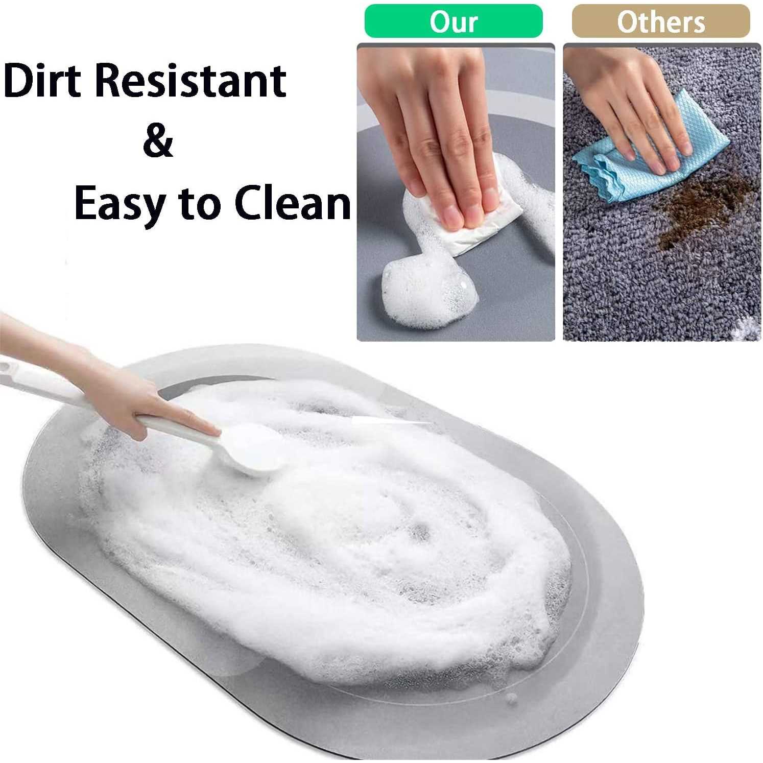 Super Absorbent Floor Mat,2 Pack Quick Drying Microfiber Bath Rugs Non-Slip Easy to Clean Bath Rugs - Image 3