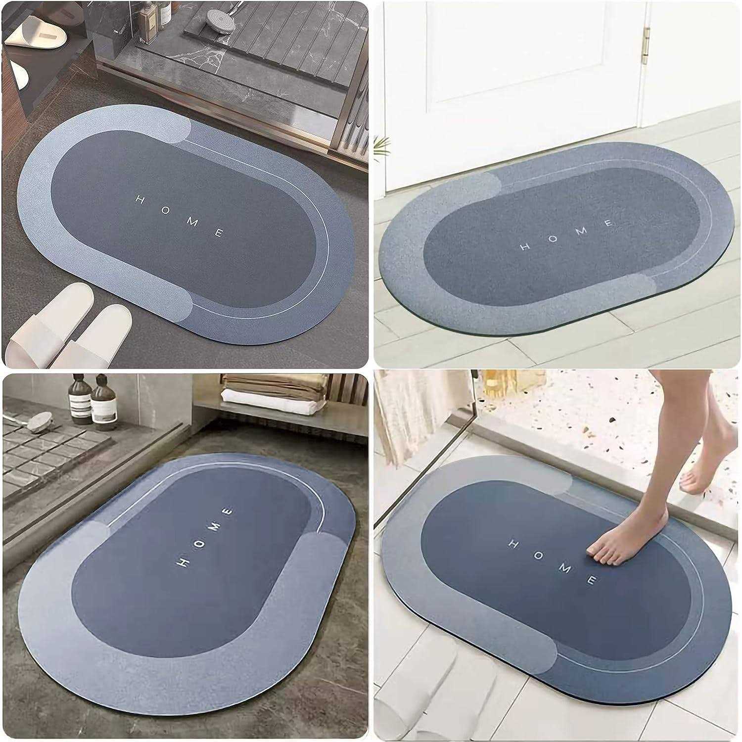 Super Absorbent Floor Mat,2 Pack Quick Drying Microfiber Bath Rugs Non-Slip Easy to Clean Bath Rugs - Image 4