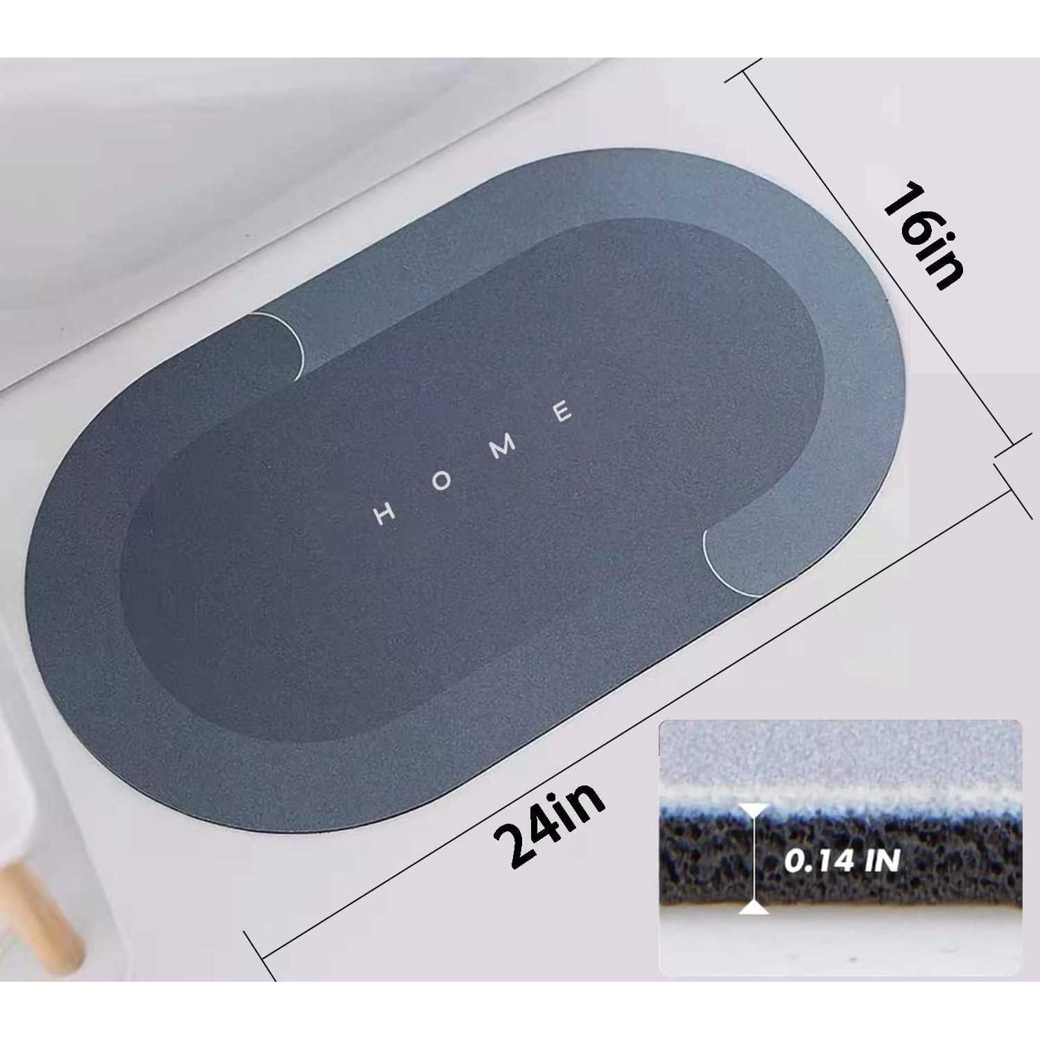 Super Absorbent Floor Mat,2 Pack Quick Drying Microfiber Bath Rugs Non-Slip Easy to Clean Bath Rugs - Image 5