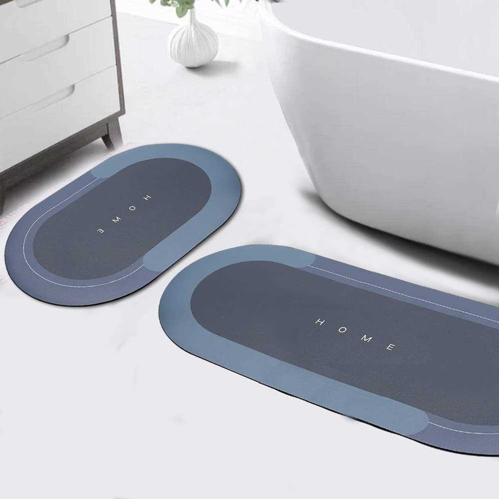 Super Absorbent Floor Mat,2 Pack Quick Drying Microfiber Bath Rugs Non-Slip Easy to Clean Bath Rugs
