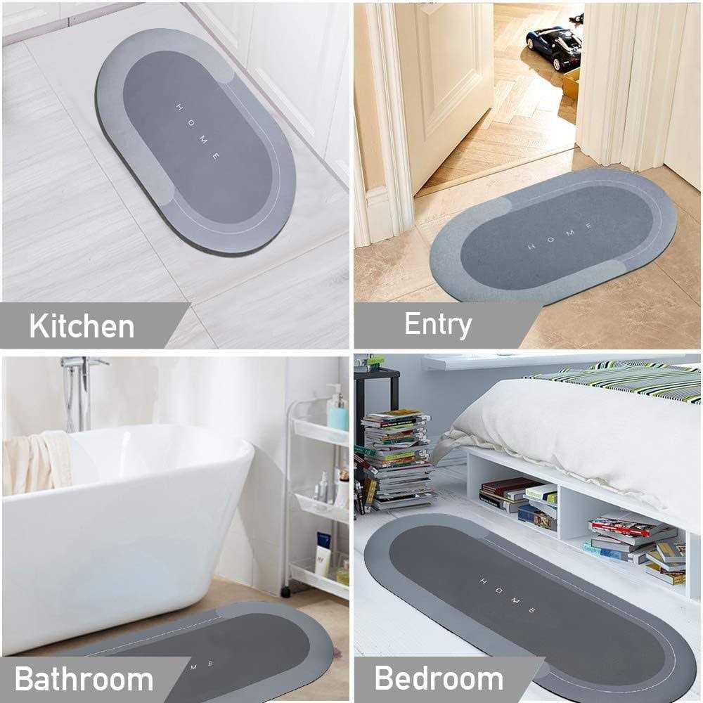 Super Absorbent Floor Mat,2 Pack Quick Drying Microfiber Bath Rugs Non-Slip Easy to Clean Bath Rugs - Image 5