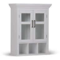 Simpli Home Avington Bath Cabinet with Cubbies