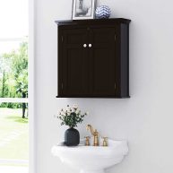 Spirich Home Bathroom Cabinet Wall Mounted with Doors and Shelves