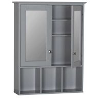 VEIKOUS 23.6 in. W x 7.5 in. D x 30.4 in. H Oversized Bathroom Storage Wall Cabinet with Adjustable Shelves and Mirror
