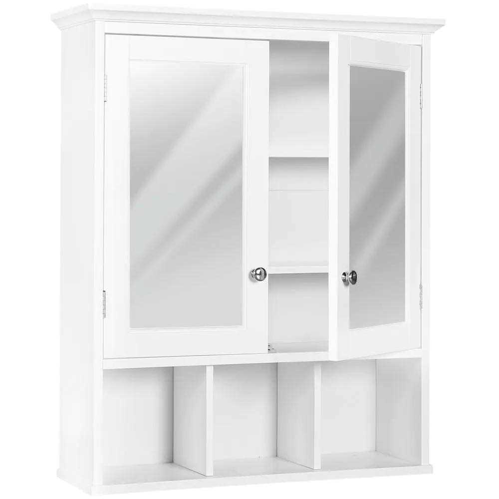 VEIKOUS 23.6 in. W x 7.5 in. D x 30.4 in. H Oversized Bathroom Storage Wall Cabinet with Adjustable Shelves and Mirror - Image 3