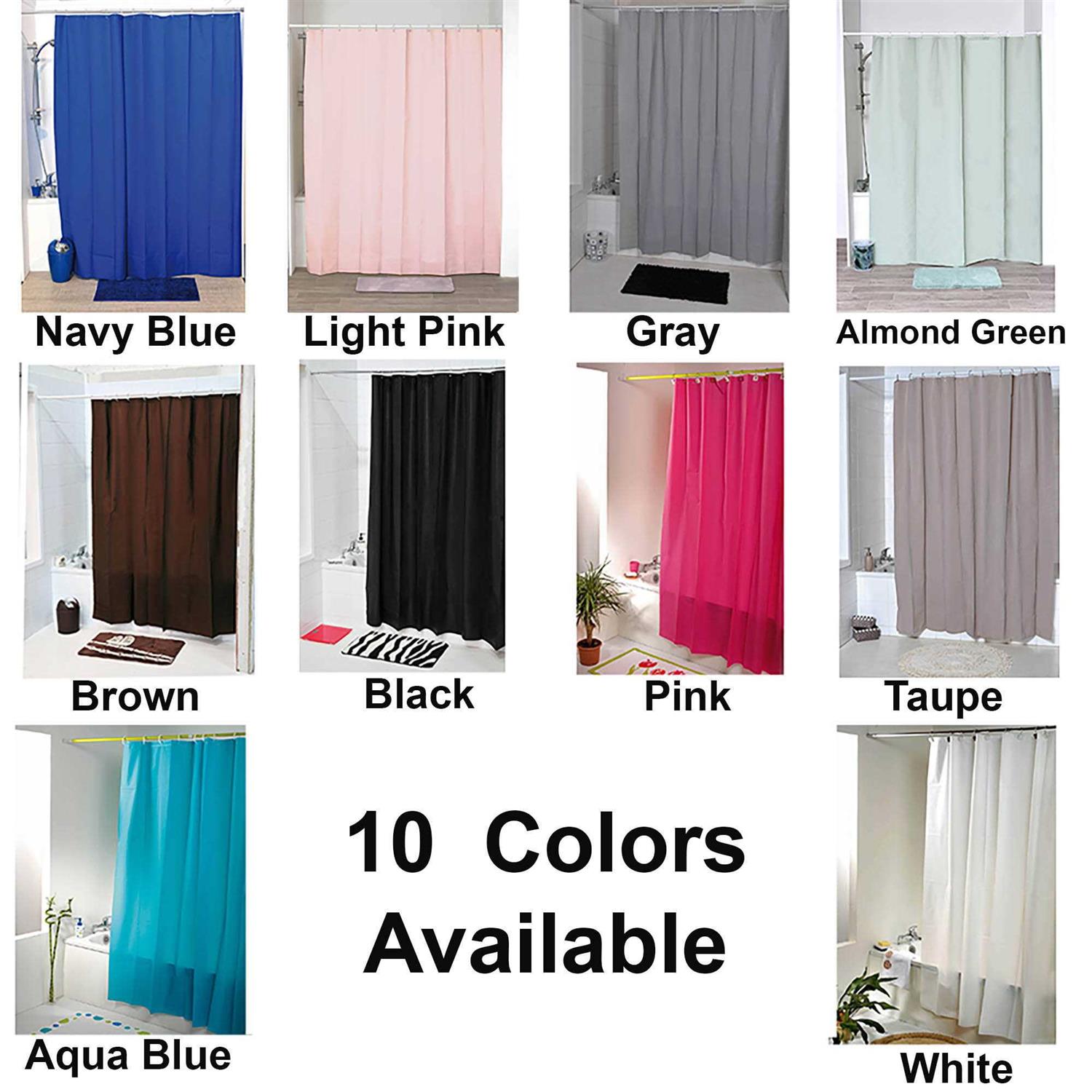 White Extra Long Shower Curtain Liner Plastic 71W x 79H - Image 3