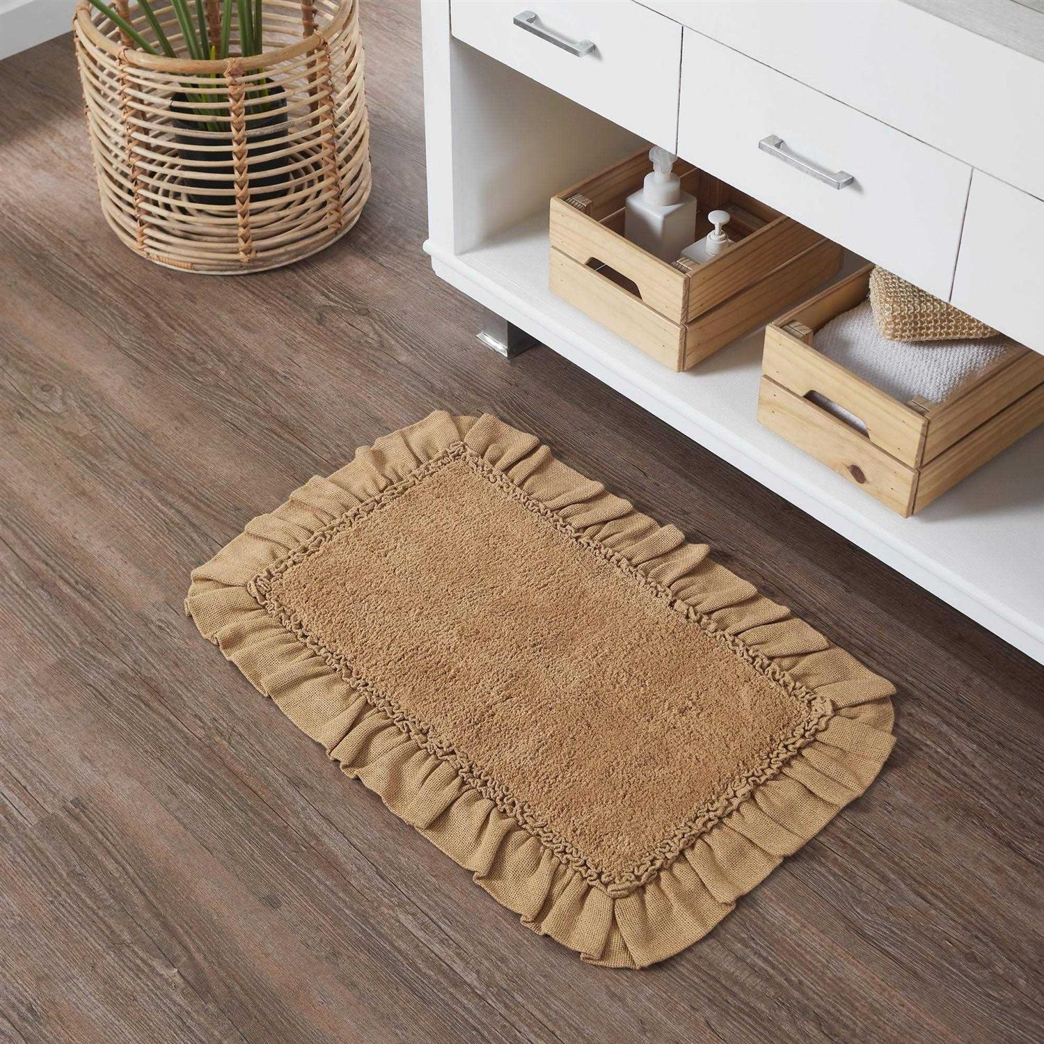 VHC Brands Burlap Bathmat VHC