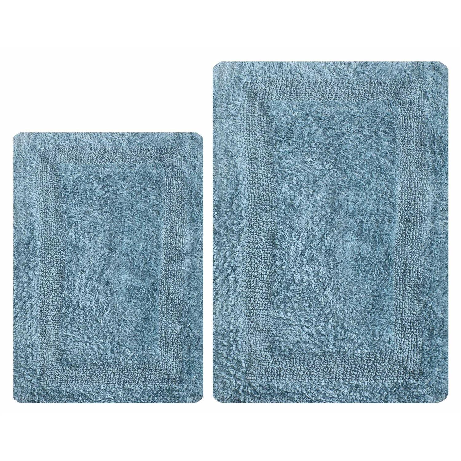 THE BEER VALLEY Bathroom Rugs Set 2Piece in 100% Cotton 21×34/17×24