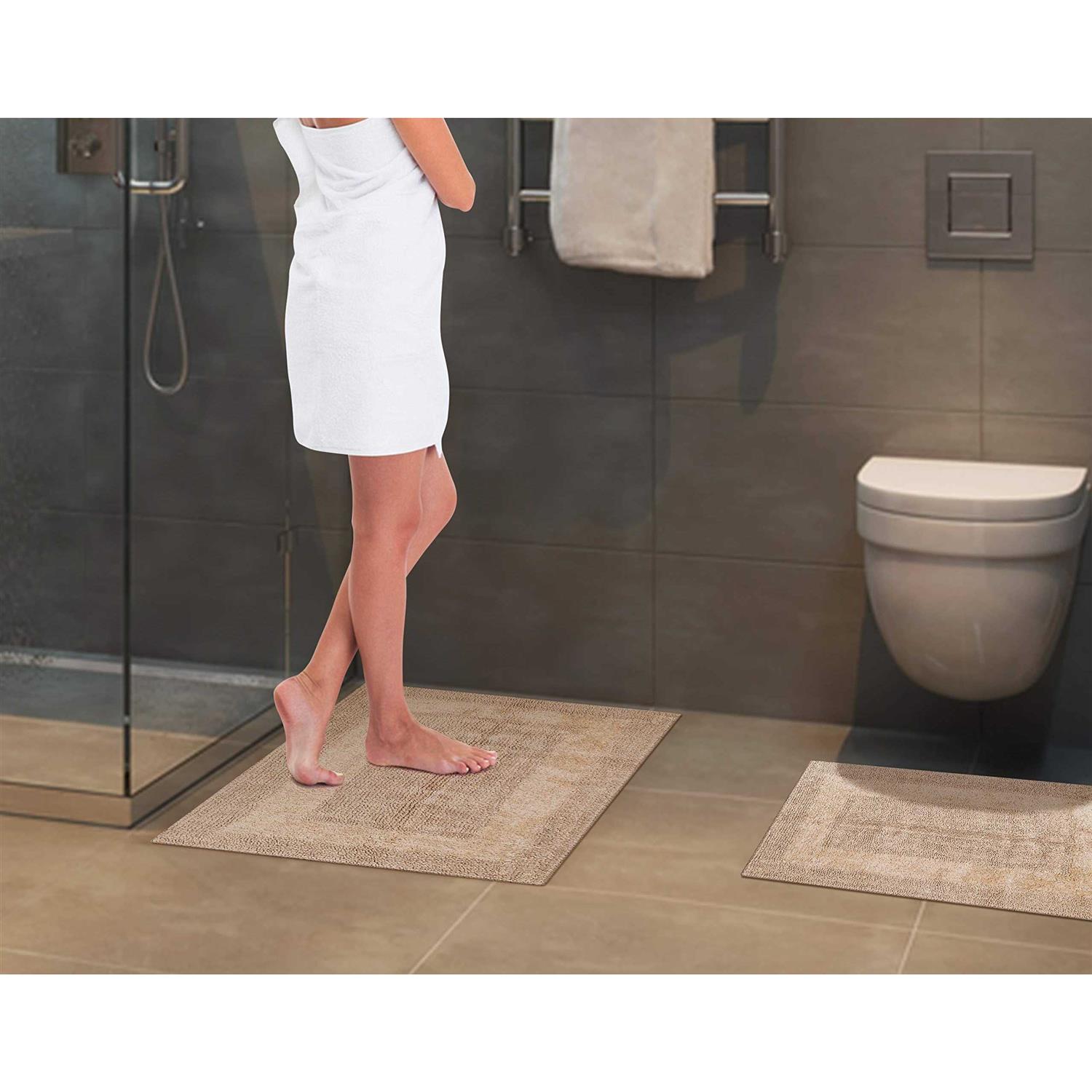 THE BEER VALLEY Bathroom Rugs Set 2Piece in 100% Cotton 21×34/17×24 - Image 3